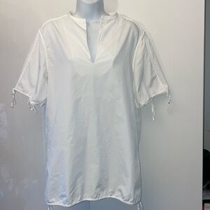 ACNE studios white cotton tunic top shirt small
